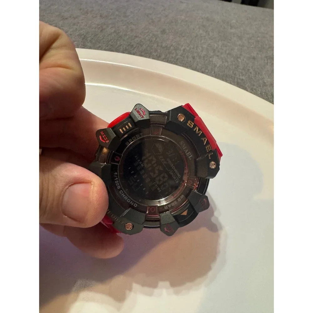 Smael Digital Sport Watch‎ Men's Waterproof Chronograph – Red/Black